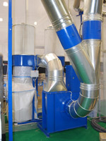 Вентилятор высокого давления ВДП-56С уснановлен на пылевом потоке на Фильтроциклоне, что экономит электроэнергию и дает больше напор